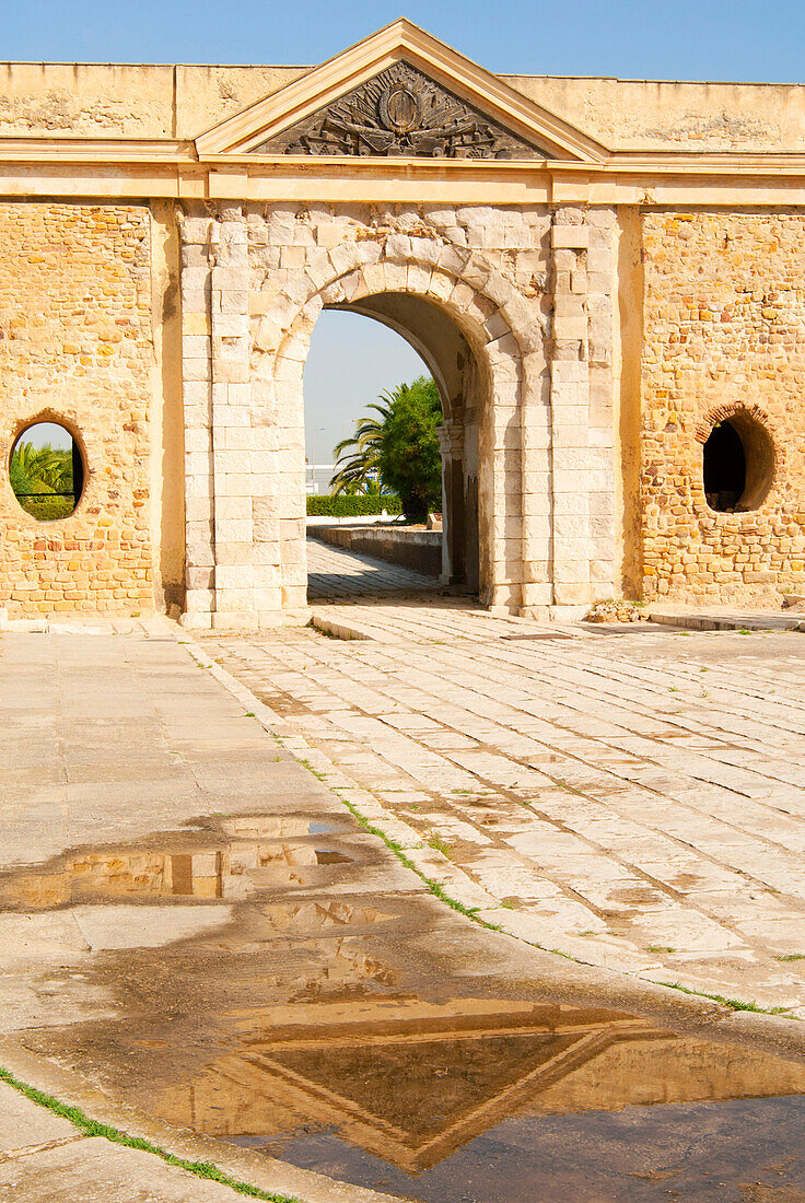 Ottoman monumental gate, La Goulette, Tunisia, North Africa, Africa