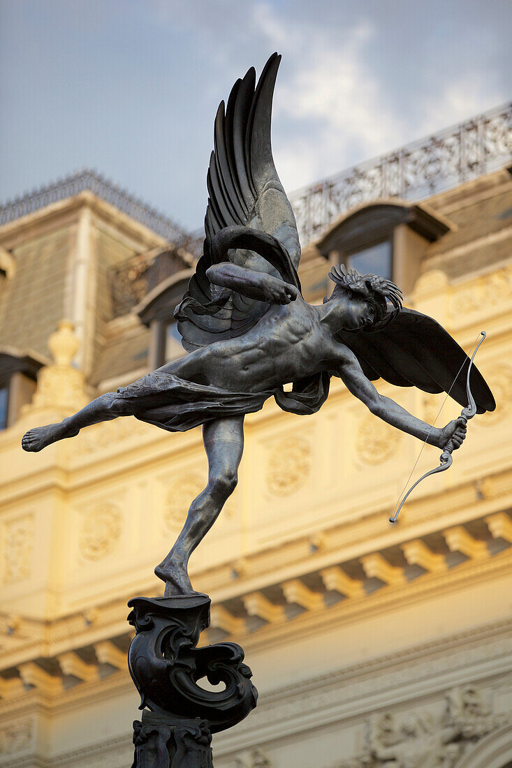 Eros statue in Piccadilly Circus, London, England, United Kingdom, Europe