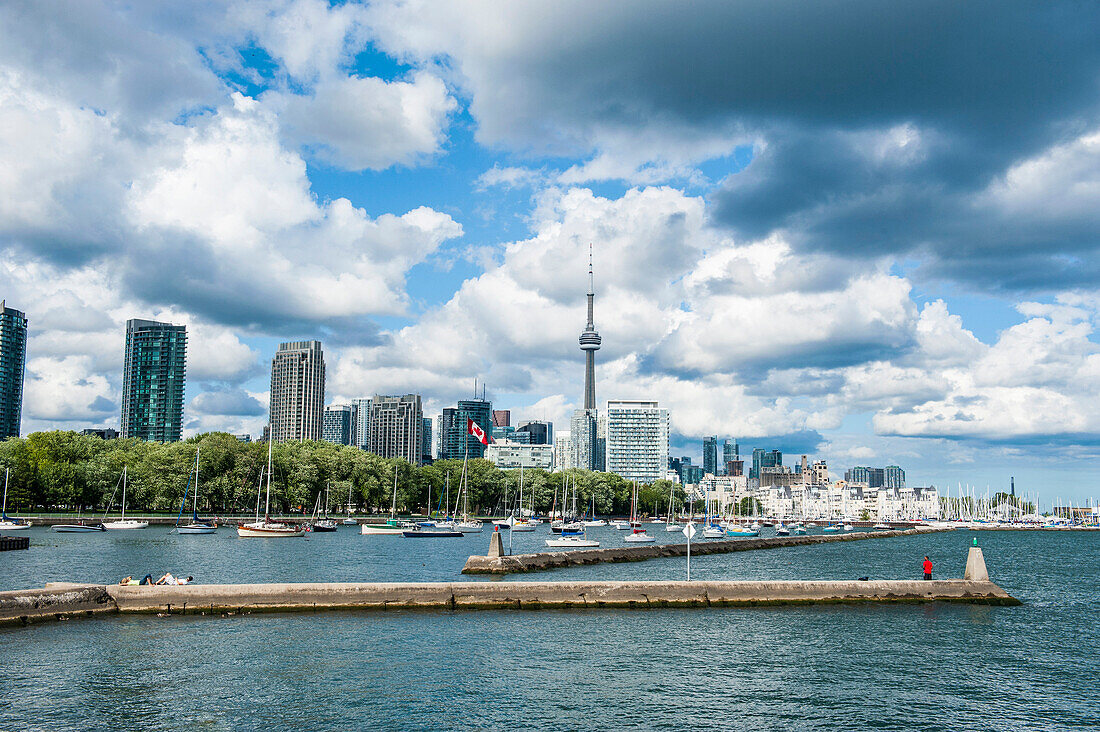 The skyline of Toronto, Ontario, Canada, North America