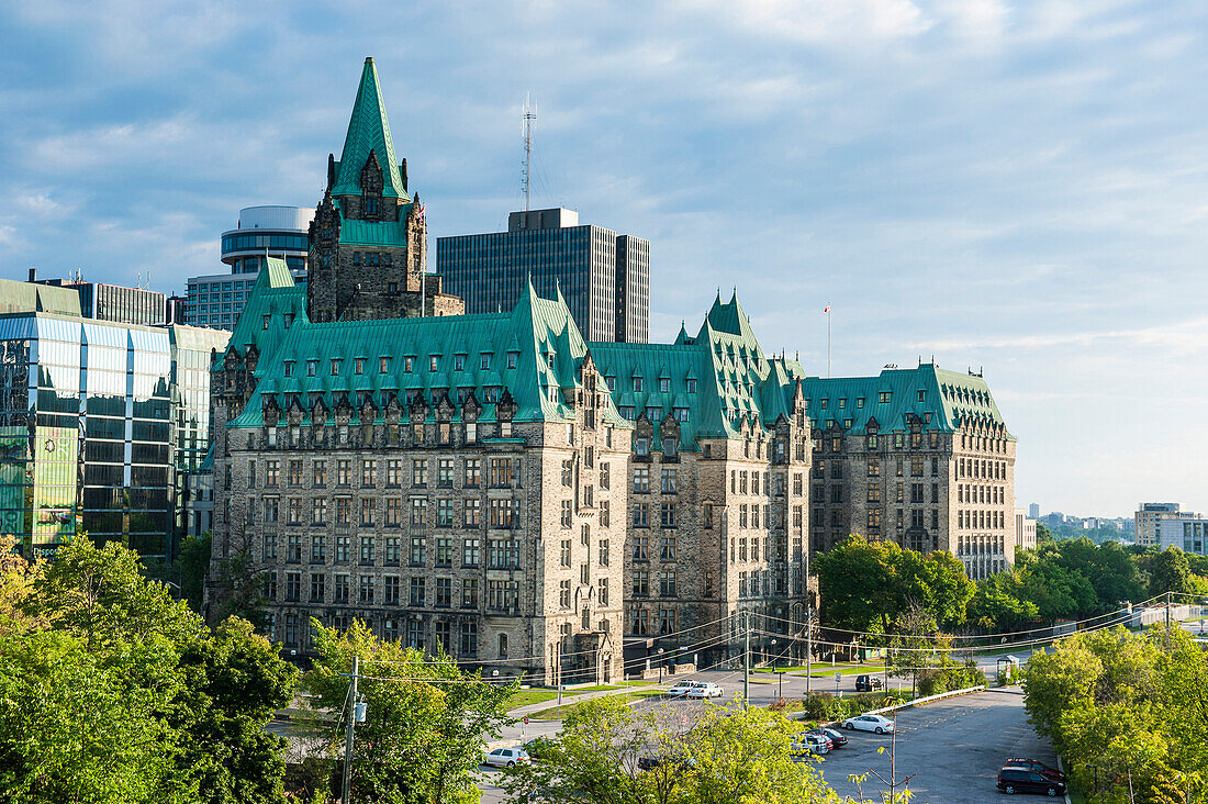 Confederation building in the center of Ottawa, Ontario, Canada, North America