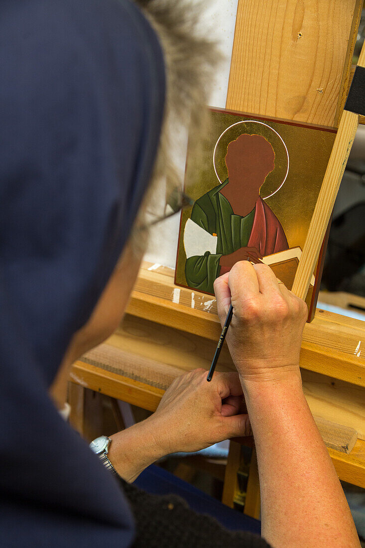 Benedictine Abbey at Burg Dinklage, Icon workshop, Lower Saxony, Germany