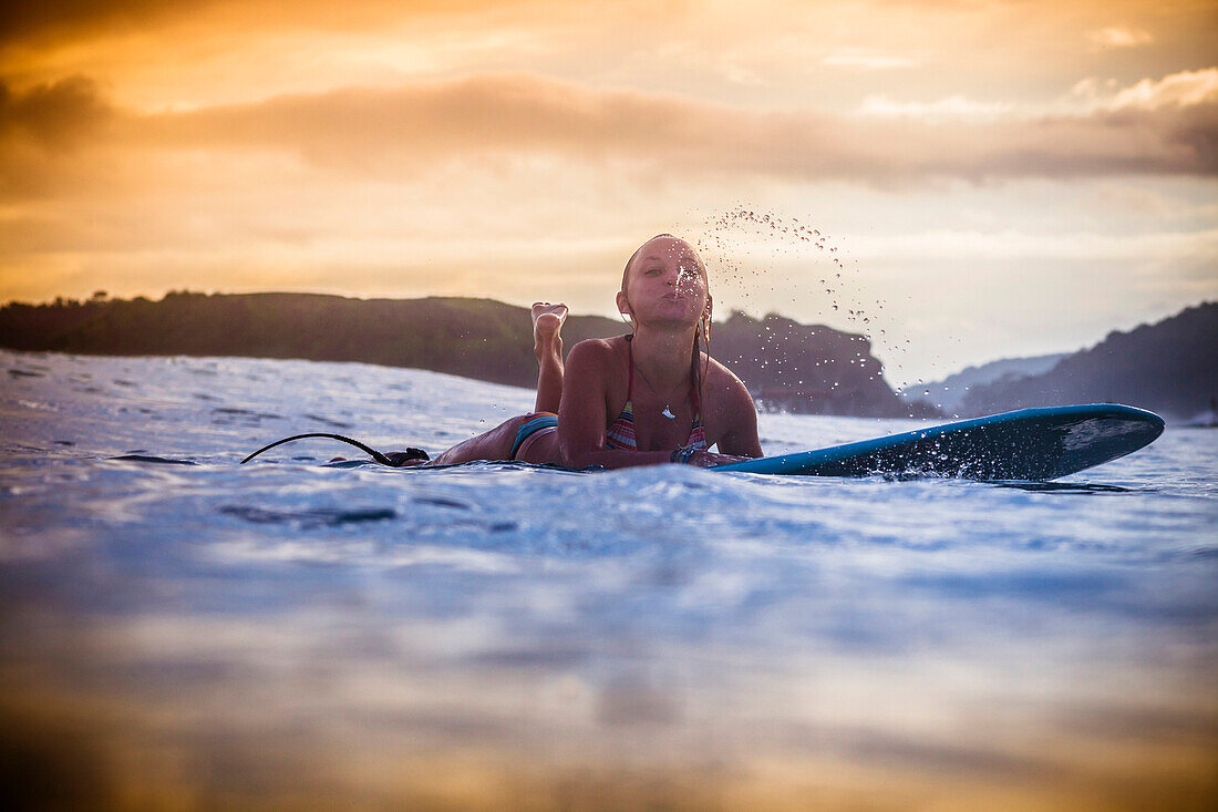 Surfer girl.