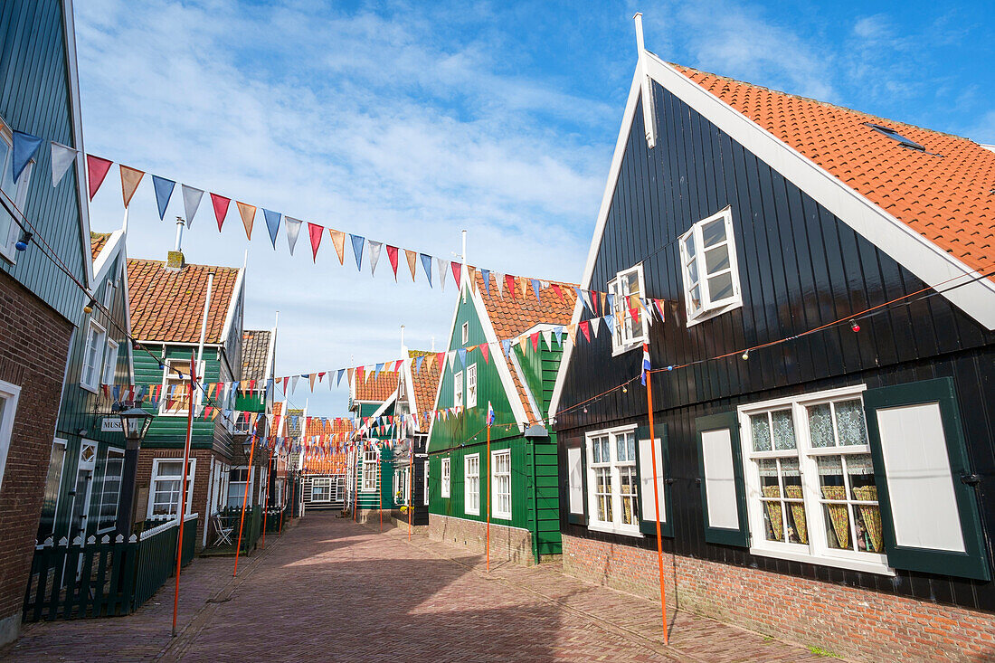 Traditional wooden houses in Marken, North Holland, Netherlands