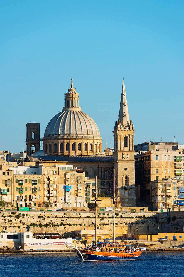 St. Paul's Anglican Cathedral and Carmelite Church, Valletta, Malta, Mediterranean, Europe