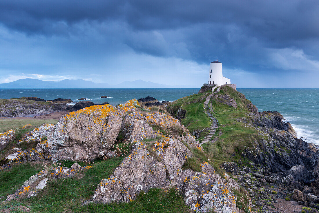 Twr Mawr lighthouse on Llanddwyn Island, Anglesey, Wales, United Kingdom, Europe