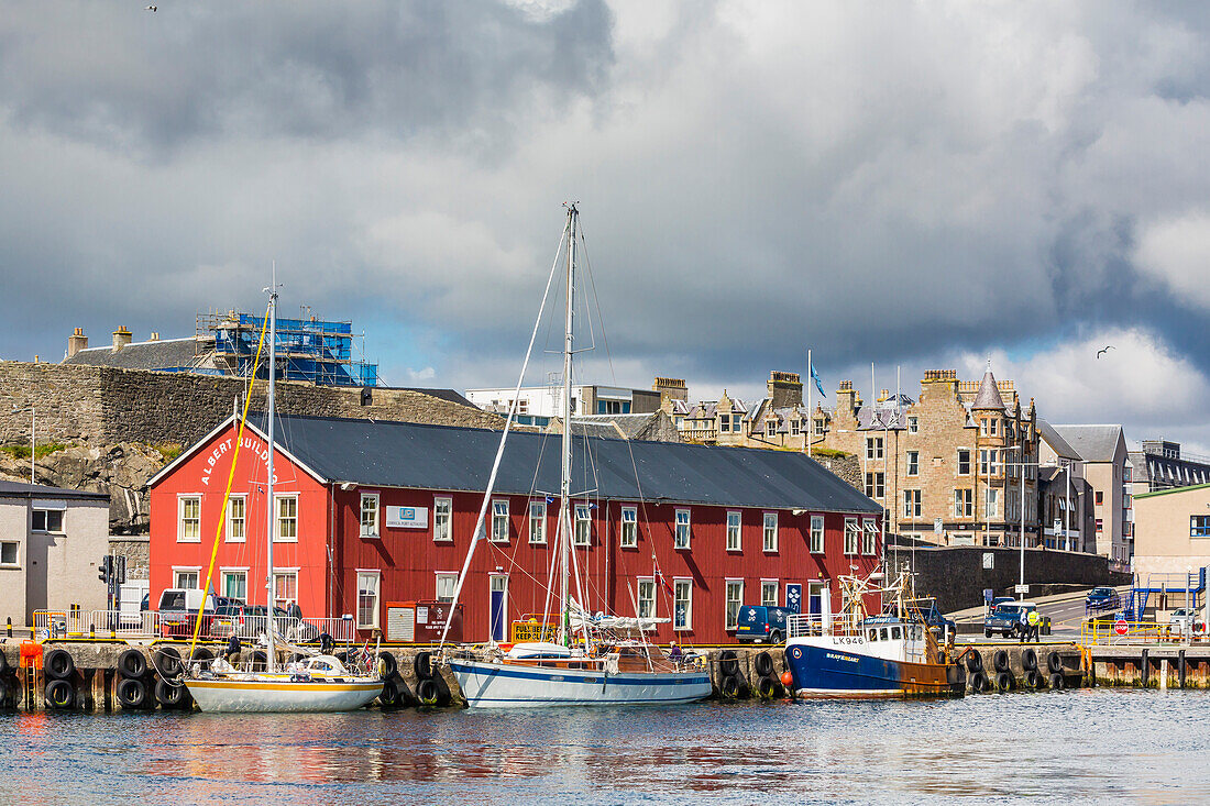 Views of the port city of Lerwick, Shetland Islands, Scotland, United Kingdom, Europe