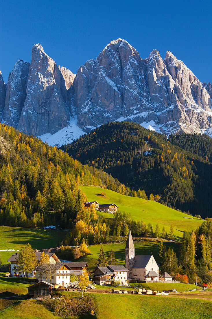 St. Magdalena, Val di Funes, Trentino-Alto Adige, Dolomites, South Tyrol, Italy, Europe