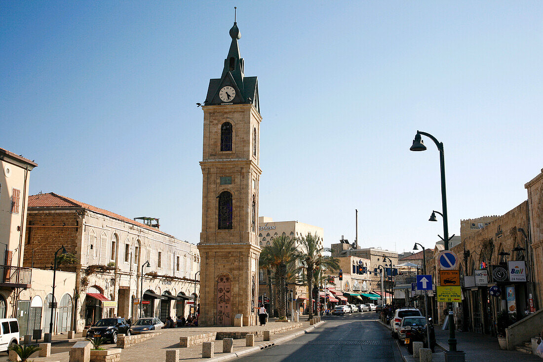 The Clock Tower in Old Jaffa, Tel Aviv, Israel, Middle East