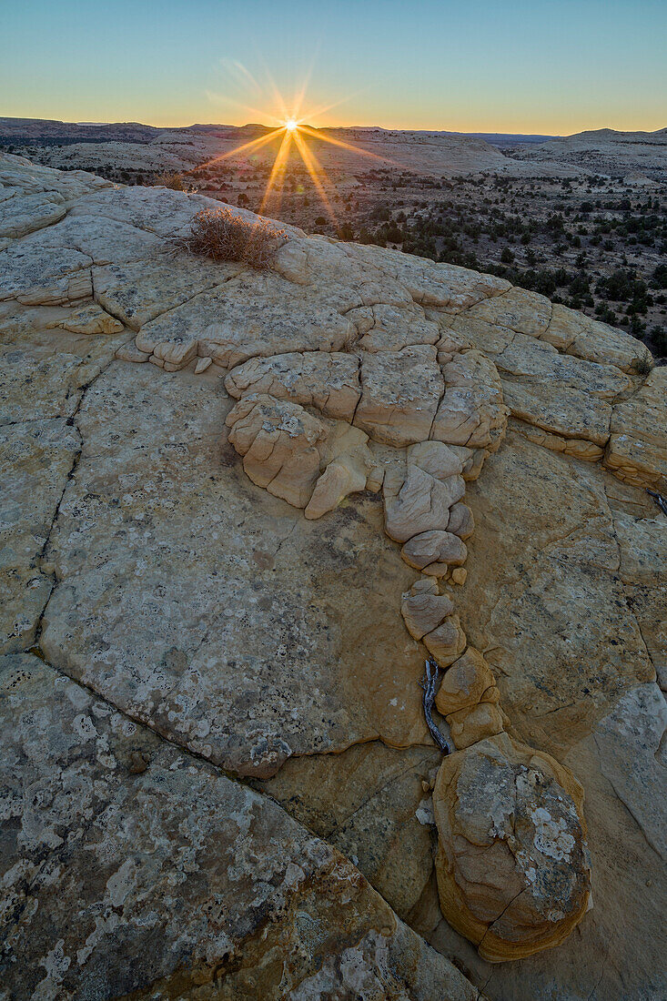 Sunrise over Navajo sandstone, Grand Staircase-Escalante National Monument, Utah, United States of America, North America