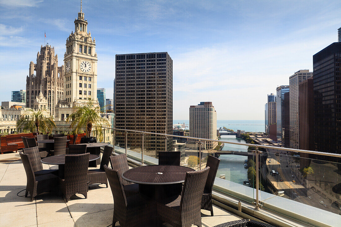 View from Trump Tower Hotel, Chicago, Illinois, United States of America, North America