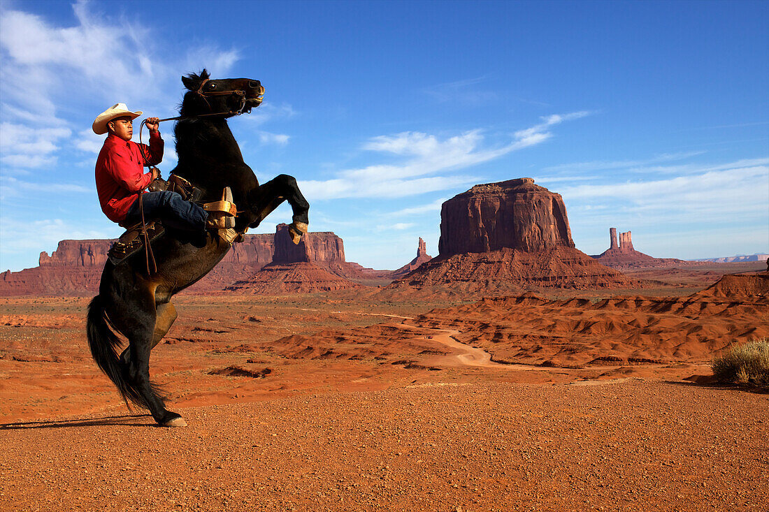 Adrian, last cowboy of Monument Valley, Utah, United States of America, North America