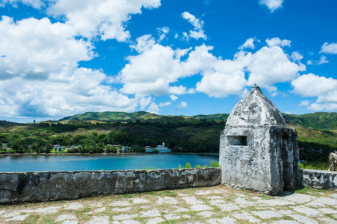 Fort Soledad looking over Umatac Bay, Guam, US Territory, Central Pacific, Pacific