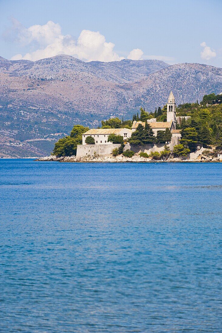 Franciscan Monastery, Lopud Island, Elaphiti Islands (Elaphites), Dalmatian Coast, Adriatic Sea, Croatia, Europe