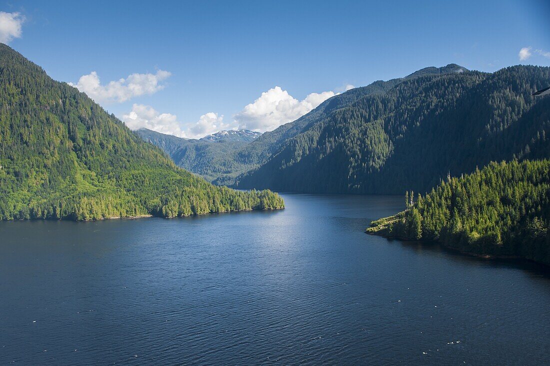 Coastal scenery in Great Bear Rainforest, British Columbia, Canada, North America