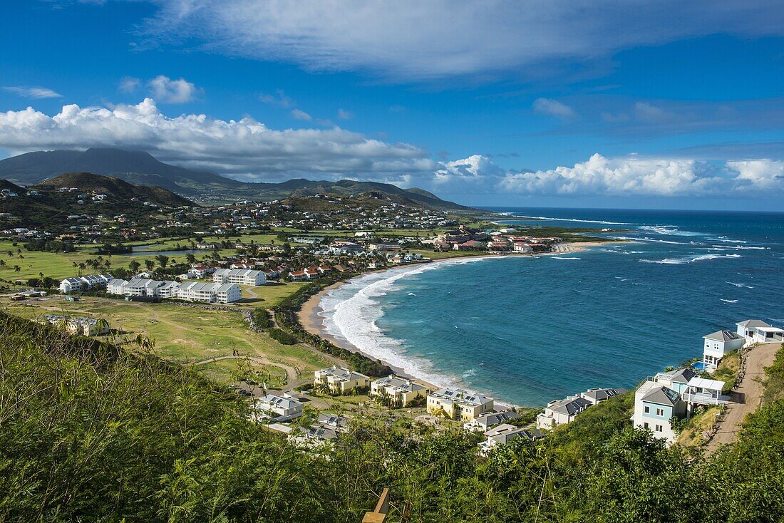 View over North Frigate Bay on St. Kitts, St. Kitts and Nevis, Leeward Islands, West Indies, Caribbean, Central America