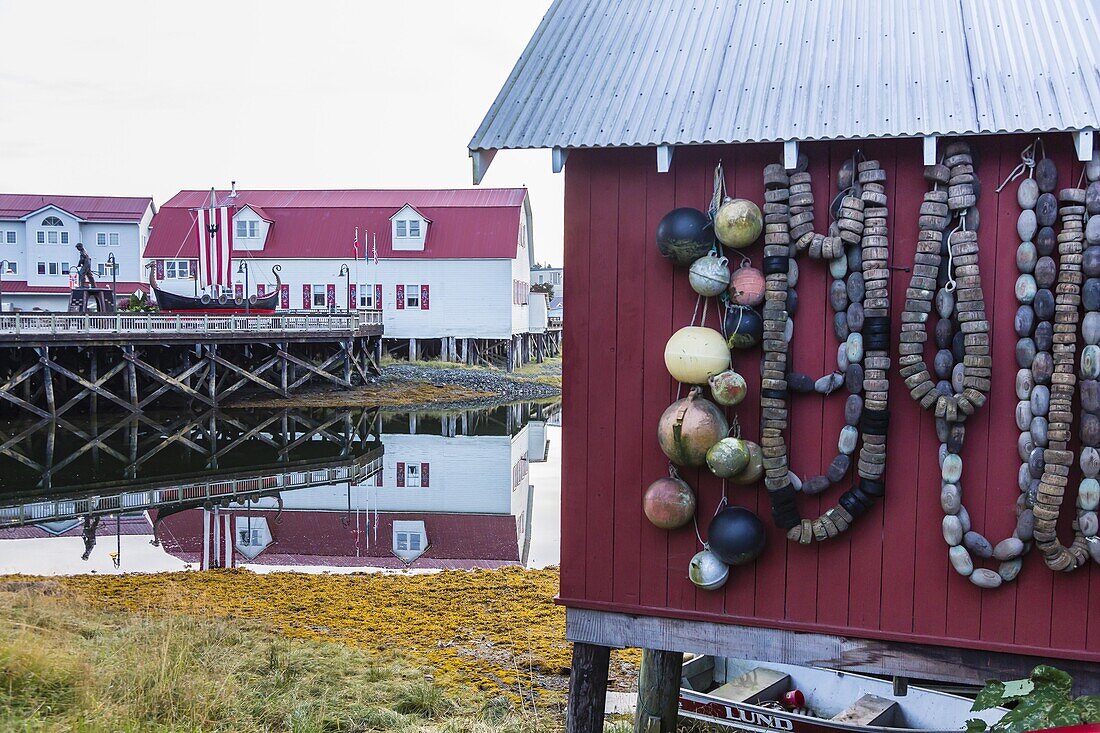 The Norwegian fishing town of Petersburg, Southeast Alaska, USA