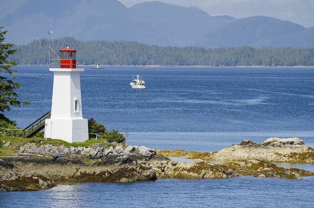 Dryad Point Lightstation, Bella Bella, Inside Passage, British Columbia, Canada, North America