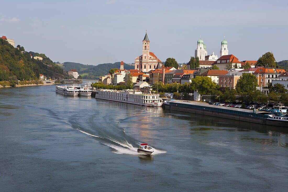 River Danube, Passau, Bavaria, Germany, Europe