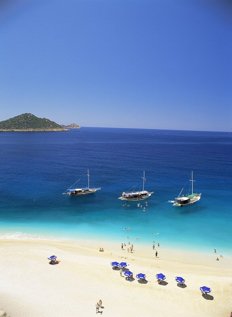 Kaputas, beach near Kalkan, south coast, Turkey, Anatolia, Asia Minor, Eurasia