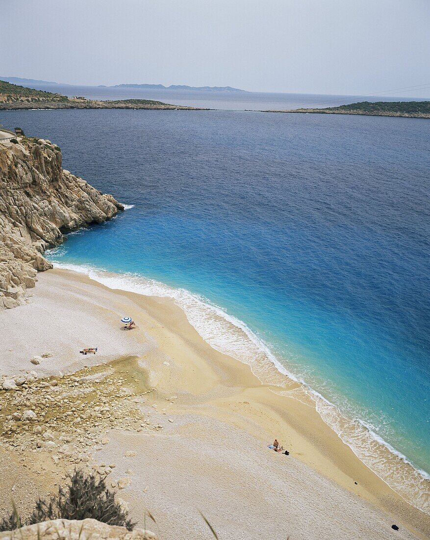 View of Kaputas Beach, Kalkan, Kas, Anatolia, Turkey, Eurasia