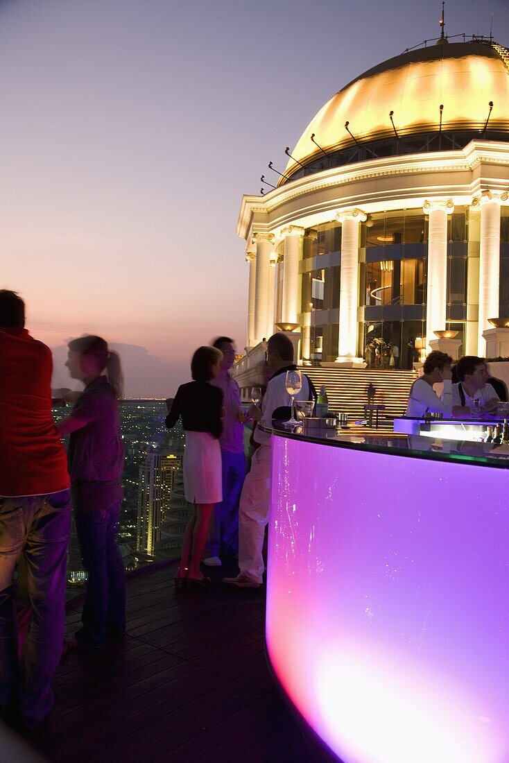 The Sirocco Bar and Restaurant, State Tower, Silom District, Bangkok, Thailand, Southeast Asia, Asia