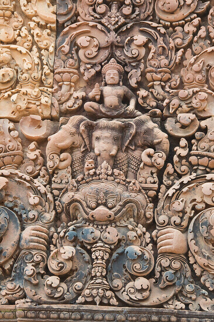 Banteay Srei Hindu temple, near Angkor, UNESCO World Heritage Site, Siem Reap, Cambodia, Indochina, Southeast Asia, Asia