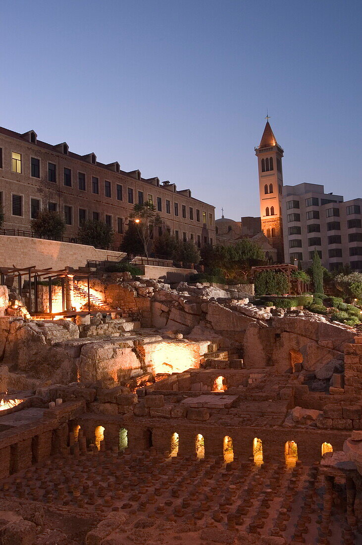 Roman Baths, archaelogical site, Beirut, Lebanon, Middle East