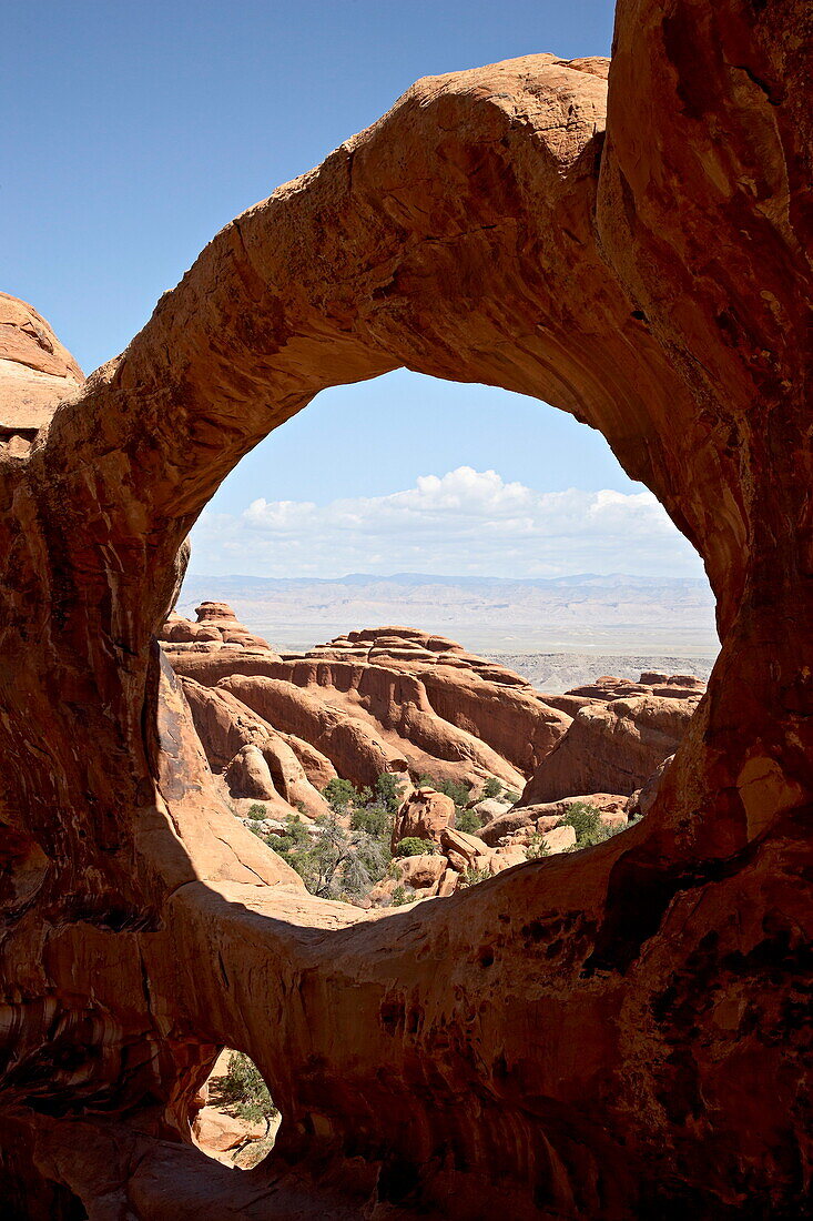 Double O Arch, Arches National Park, Utah, United States of America, North America