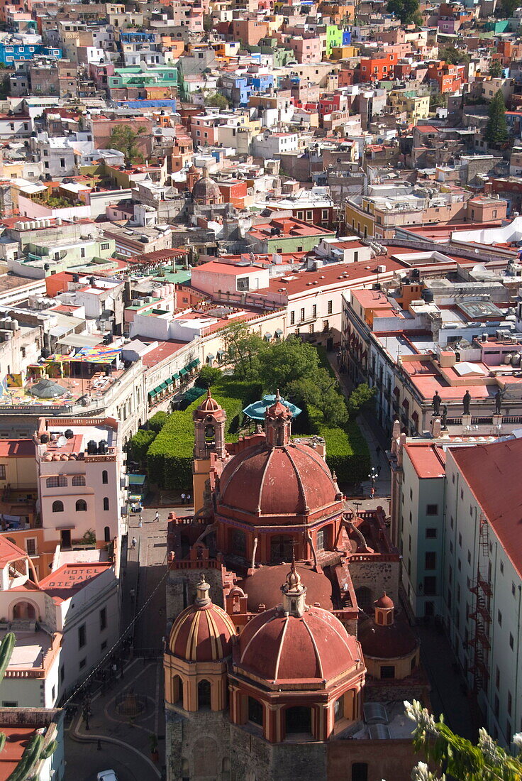 Overview of Guanajuato city from the monument of El Pipila, Guanajuato, Mexico, North America