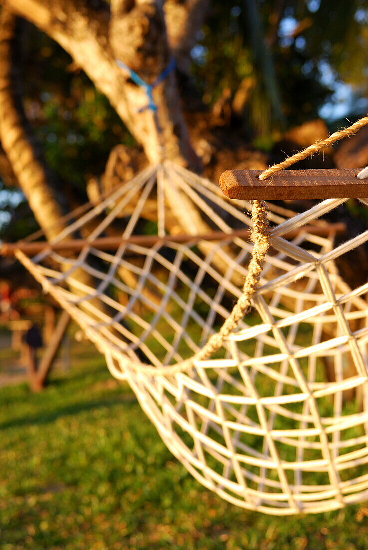 Close-up of a hammock, Ile Sainte Marie, Madgascar, Africa