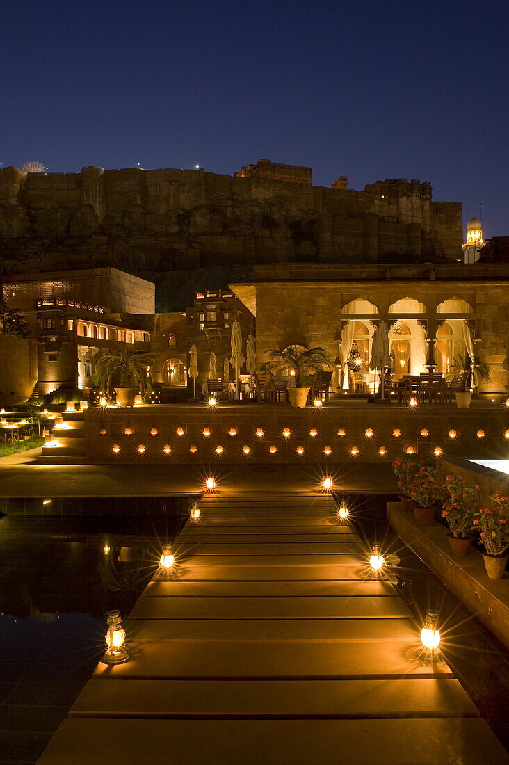 The Raas Hotel below the Mehrangarh Fort, Jodhpur, Rajasthan, India, Asia