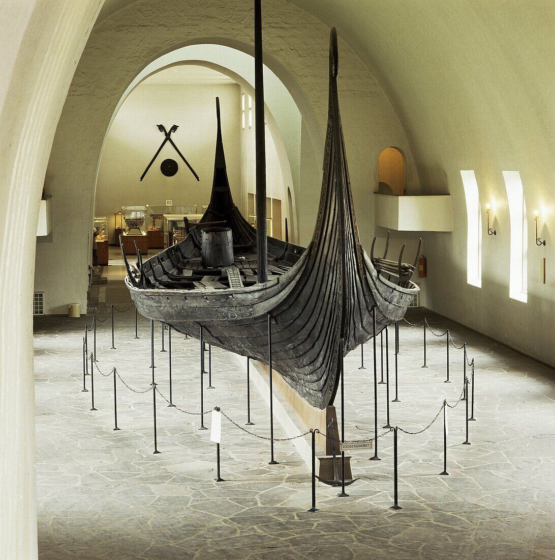 Replica of a Viking ship, Oseberg, Oslo, Norway, Scandinavia, Europe