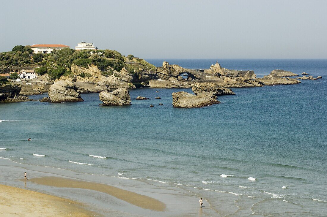 The beach, Biarritz, Basque country, Pyrenees-Atlantiques, Aquitaine, France, Europe