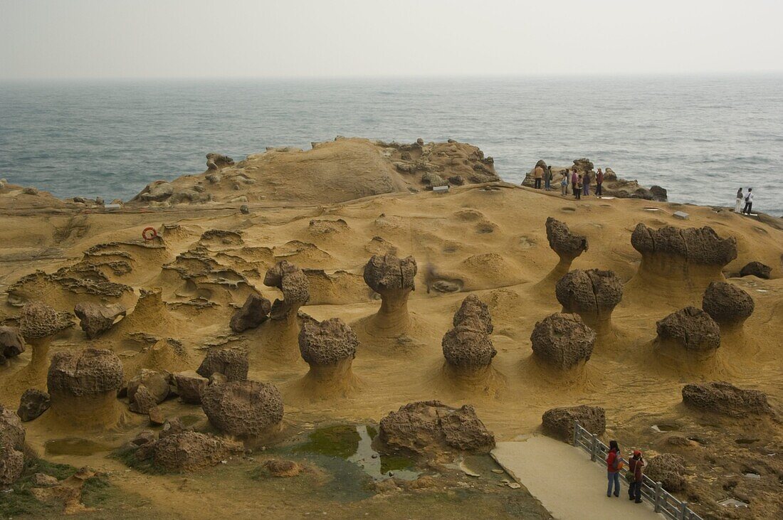 Coastal rock formations, Yehliu, Taipei County, Taiwan, Asia