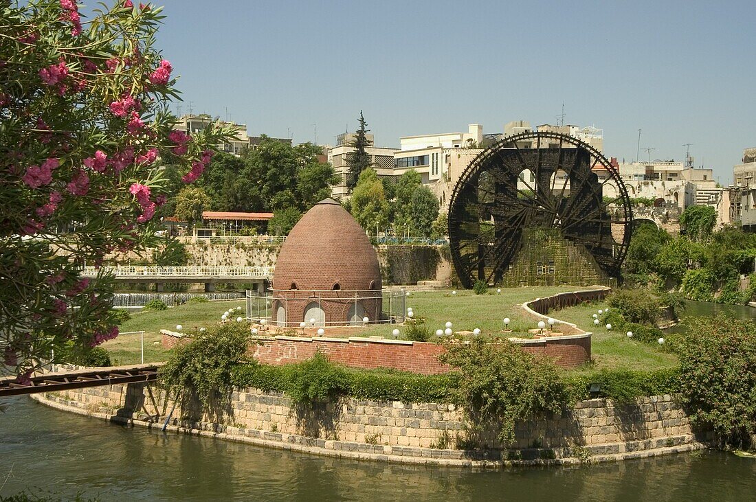 Water wheel on the Orontes River, Hama, Syria, Middle East