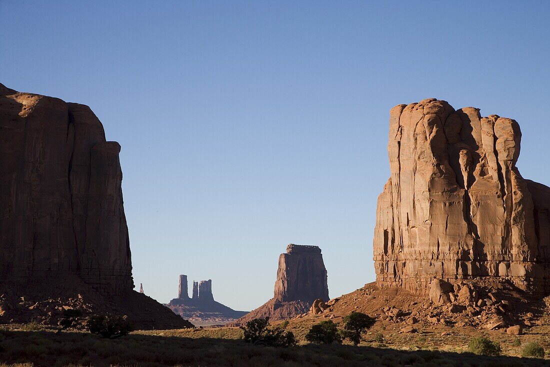 Monument Valley Navajo Tribal Park, Utah Arizona border area, United States of America, North America