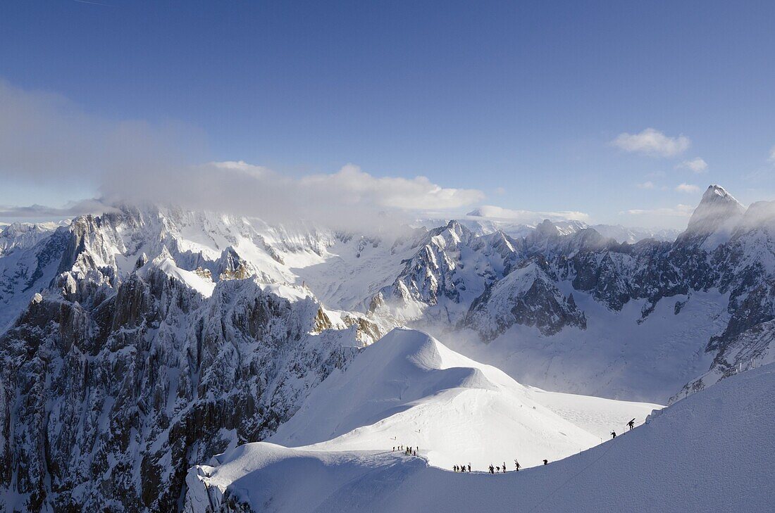 Aiguille du Midi ridge, Chamonix, Haute-Savoie, French Alps, France, Europe