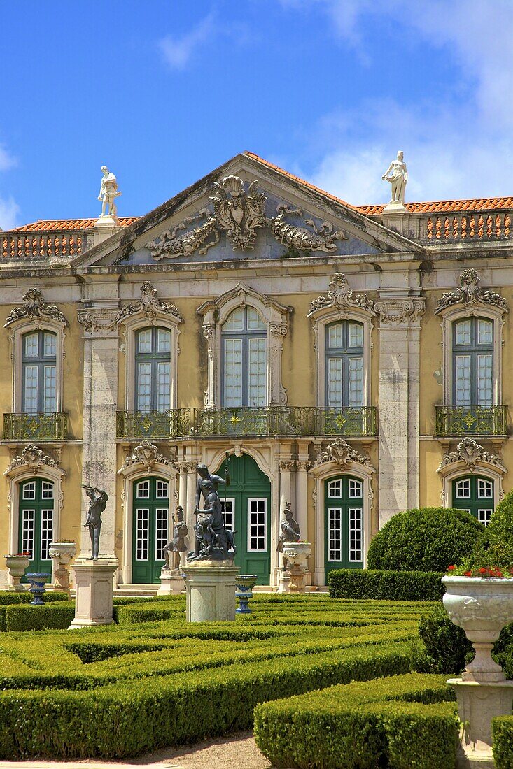 Ceremonial Facade, Palacio de Queluz, Lisbon, Portugal, South West Europe