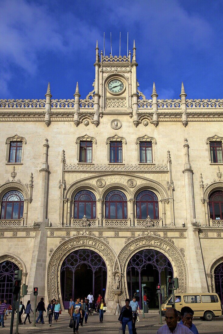 Rossio Railway Station, Lisbon, Portugal, South West Europe