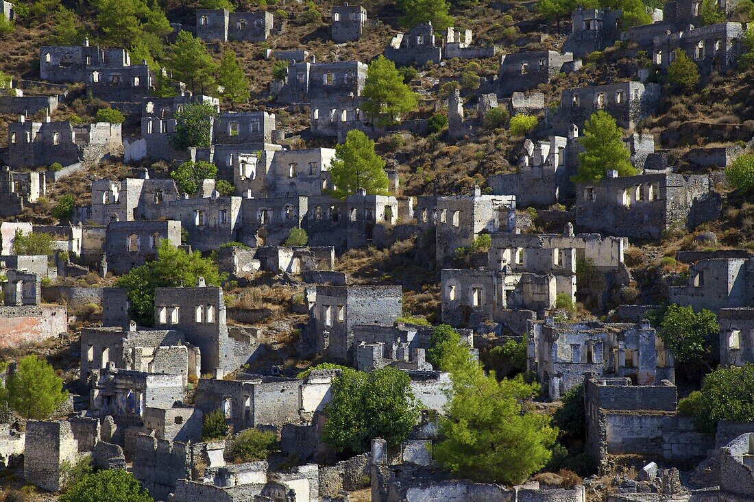 Ghost Town of Kayakoy, Anatolia, Turkey, Asia Minor, Eurasia