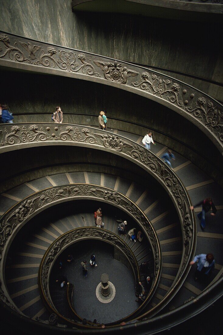 Public staircase to Vatican Museum, Vatican, Rome, Lazio, Italy, Europe