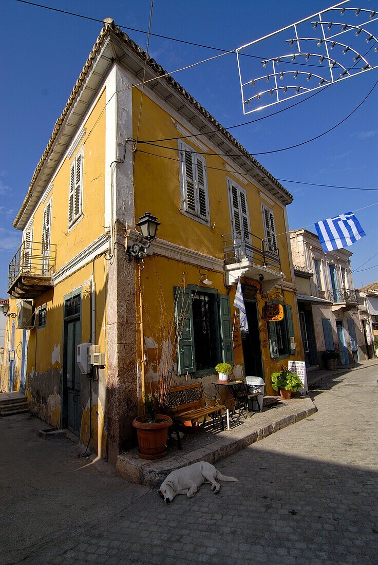 Old town house in Galaxidi, Greece, Europe