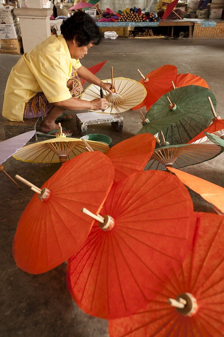 Bo Sang, Umbrella Village, Chiang Mai Province, Thailand, Southeast Asia, Asia