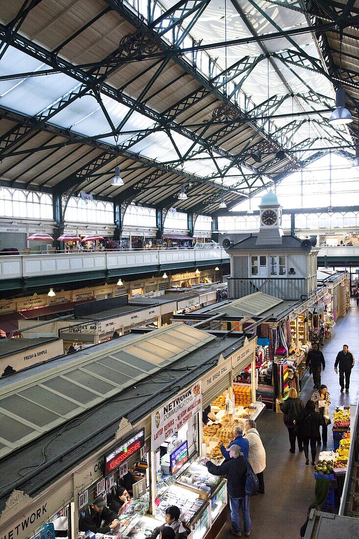 Cardiff Central Market, a Victorian-era structure built in 1891, Cardiff, Wales, United Kingdom, Europe