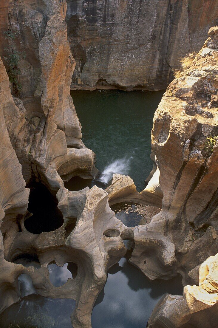 Bourke's Luck Potholes, created by river erosion, Blyde River Canyon, Mpumalanga, South Africa, Africa