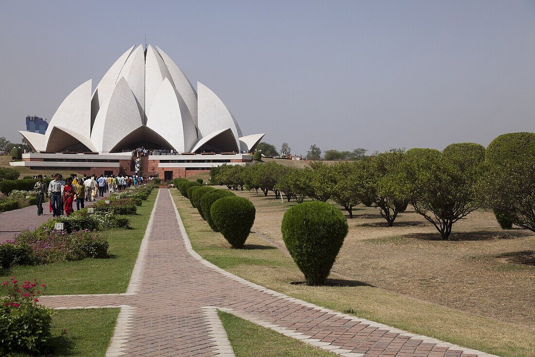 Baha'i House of Worship, Lotus Temple, Delhi, India, Asia