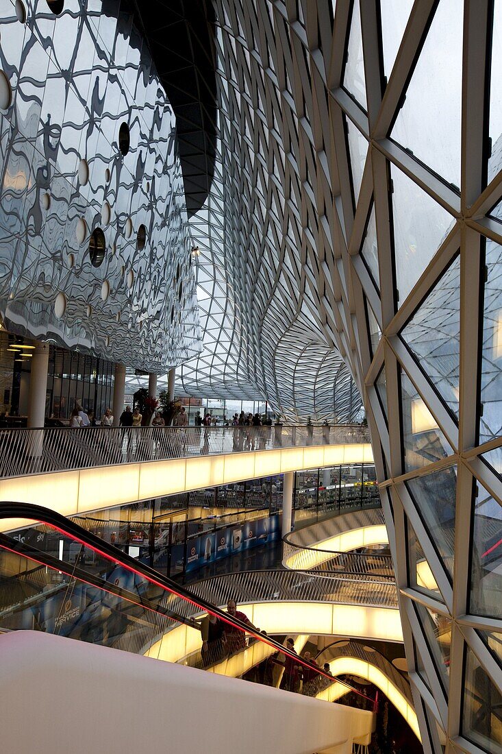 Interior of Zeil shopping center in Frankfurt am Main, Hesse, Germany, Europe