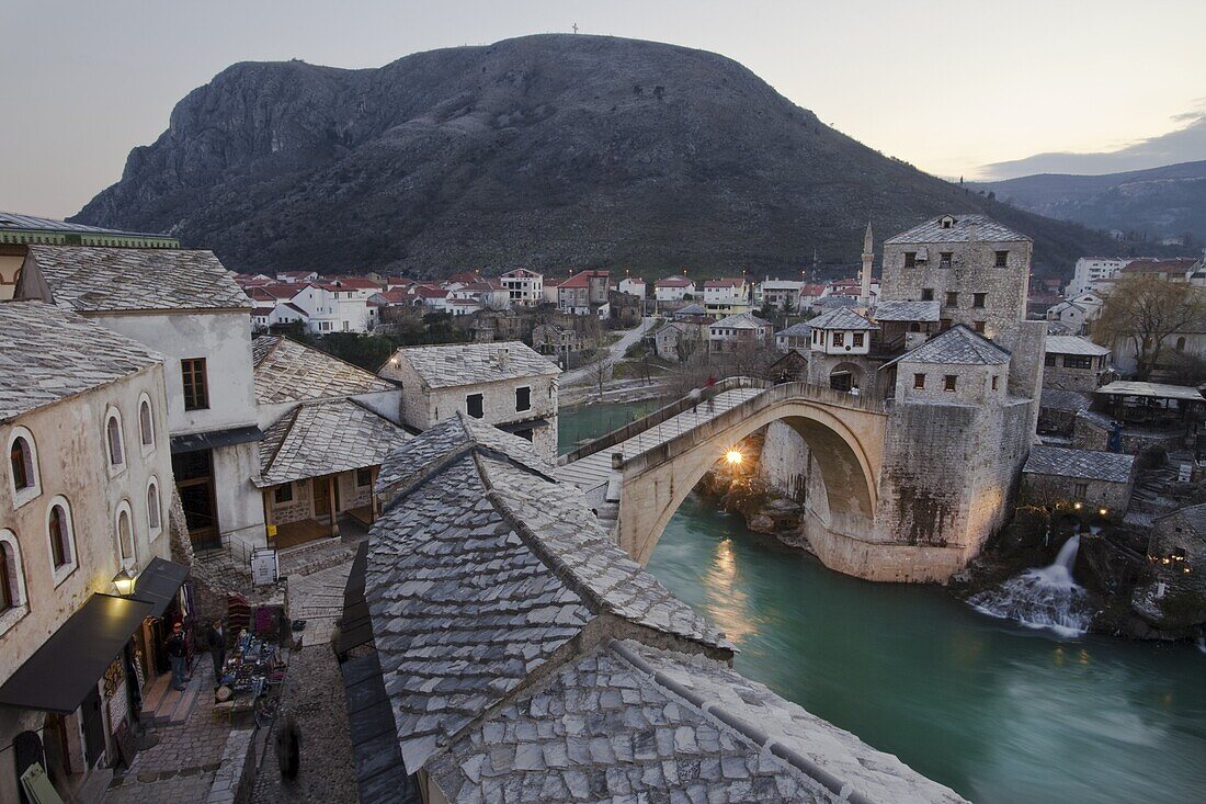 Stari Most Bridge, Mostar, UNESCO World Heritage Site, Bosnia, Bosnia Herzegovina, Europe