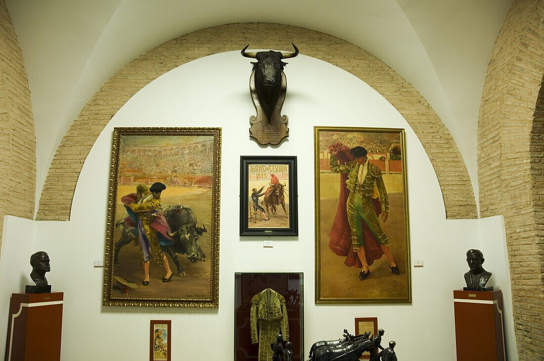 Museum in the Bull Ring, Plaza de Toros De la Maestranza, El Arenal district, Seville, Andalusia, Spain, Europe