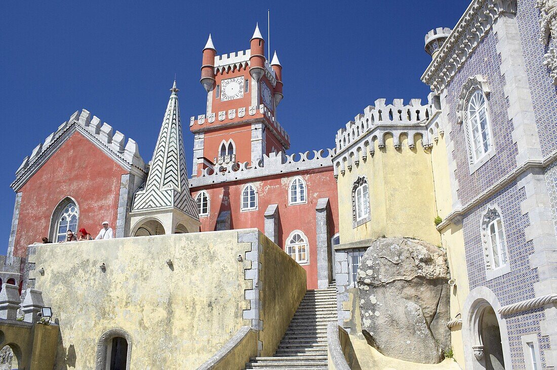 Pena National Palace, built in 1840s for the Royal family, UNESCO World Heritage Site, Sintra, Portugal, Europe